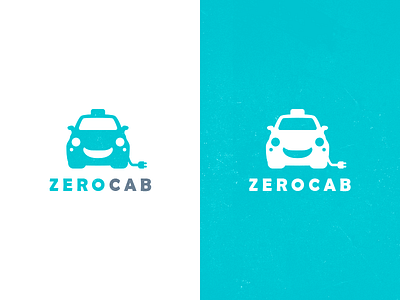 Zero Cab Logo brand branding cab car green identity logo logo design mark shape taxi transportation