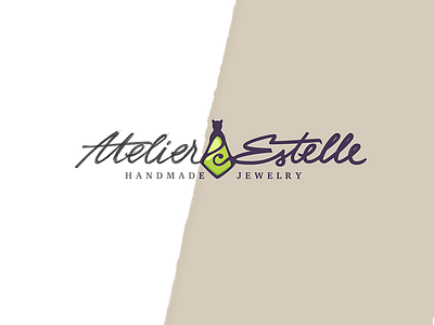 Atelier Estelle V1 brand custom hand handlettering identity lettering logo type