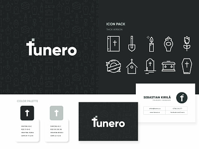 Funero Logo brand branding cross design funeral identity illustrator logo logo design logo mark mark typography