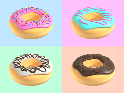 Notorious Donuts NFTs 3d c4d corona renderer crypto donuts illustration metaverse nft nfts render