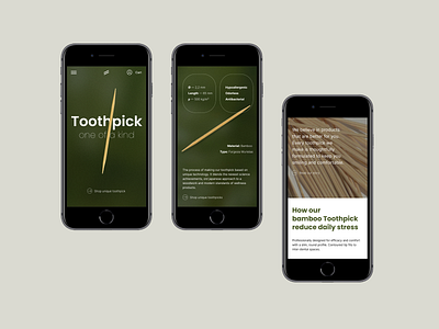 Toothpick. Mobile screens