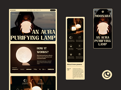 MOONARA Single Page. Web and Mobile