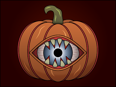Helloween celebration design eye games helloween illustration jack o lantern mouth october orange pumpkin red teeth