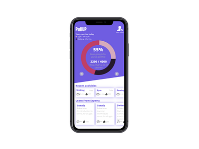 PullUP App Design app design exercise fitness ui