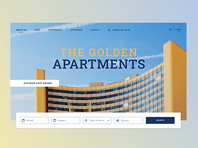 Concept of hotel site design hotel minimal ui ux web website