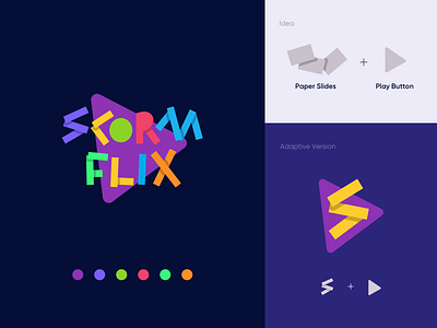 Logo - ScormFlix branding branding design education education logo elearning learning library logo logodesign online education scorm