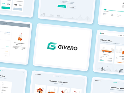 Givero - Logo animation brand identity branding branding design gif illustration insurance insurance app insurance company logo logo design logodesign typography vector