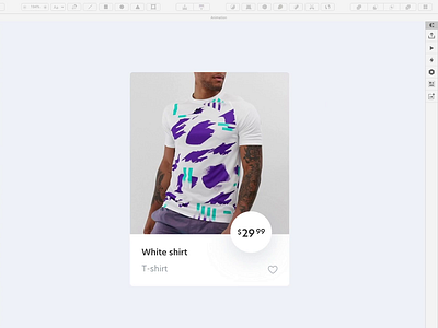 Product Card - working process animation button card design e commerce interaction animation product shirts shop shopping cart sketch sketchapp ux work in progress working process