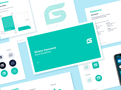 Givero - Guidelines brand design brand guidelines brand identity branding green guidelines icon app identity identity branding identity design insurance insurance logo logo logo design typography