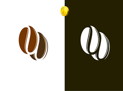 Double Win Coffee branding coffee coffee bean coffee logo coffee shop coin icon logo win