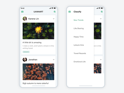 Uvanart Employee community app design ui ux