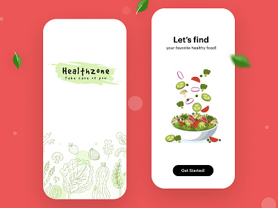 Case Study for Healthy Food App case study figma food food app get started health consious healthy food mobile app order food persona storyboard ui user research userflow ux