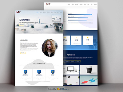 Corporate Business slideshow Website Template