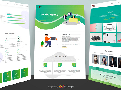 Creative Agency Startup Website Template web design web template web template design website design