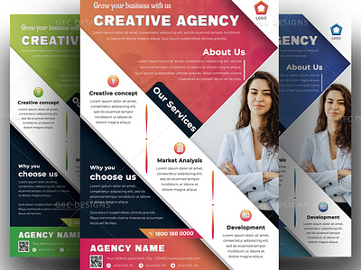 Spectacular creative business flyer template