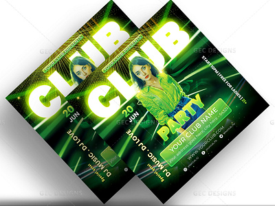 Exotic nightclub party flyer template