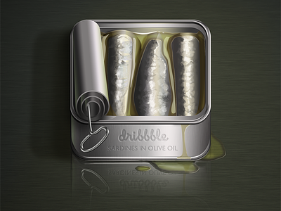 Sardines In Olive 3d app design graphic icon illustration nuñez olive pepe pepuska sardine
