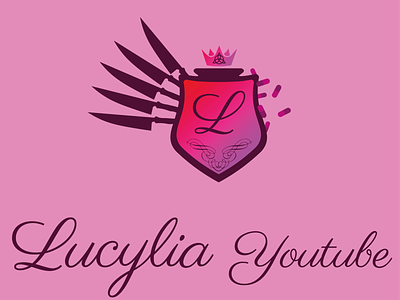 Lucylia YouTube conception icône illustration limage de marque logo simple type typographie vecteur youtube
