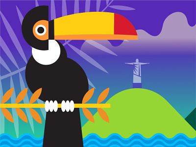 Brazil: toucan 2d abstract adobe illustrator agency design flat flat design geometric illustration illustrator