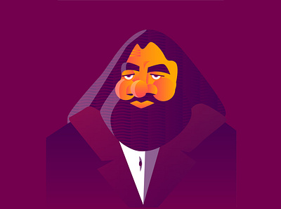 Rubeus Hagrid - 2/6 fanarts design digitalart graphic art graphicdesign graphicdesigner illustration illustrator vector vectorgraphics vectorillustration