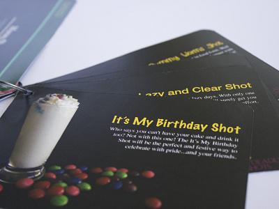 Seven Deadly Shots color design package design recipe card seven deadly sins typography
