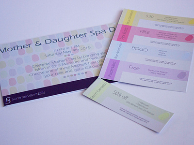 Nail Salon Event Mailer branding color design graphicdesign logo logodesign typography