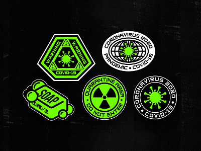 COVID-19 Badges badge branding coronavirus covid design illustration logo stickers vector virus