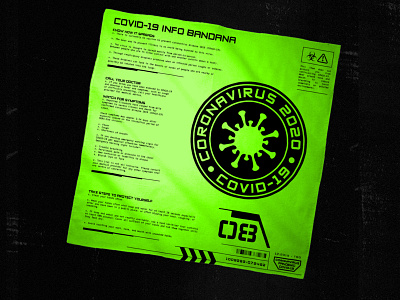COVID-19 Info Bandana badge branding coronavirus covid covid19 illustration logo vector virus