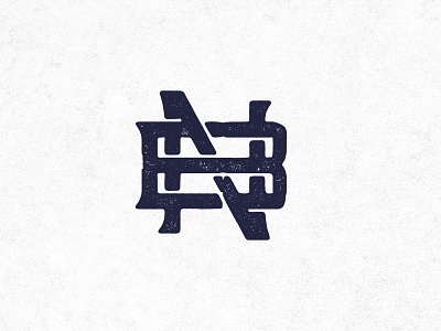 NB Monogram branding design identity initials logo monogram vector
