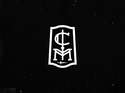 Cody Mayes logo arkansas badge branding cm dagger identity knife logo monogram typography vector vintage