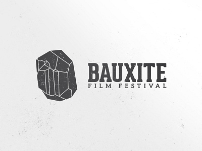 Bauxite Film Fest design festival film film festival logo stone texture type typography vector