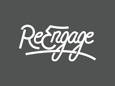 ReEngage design hand drawn logo marriage type typography vector