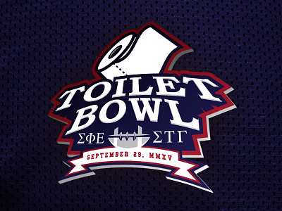 Toilet Bowl athletic bowl branding design fraternity logo sports sports identity toilet paper vector