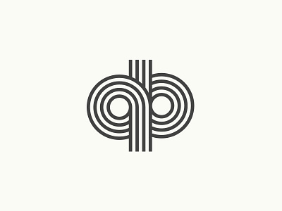 qb daily logo icon letters logo stripes swirl vector