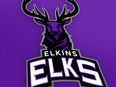 Elkins Elks Athletic Logo athletic branding design elk logo sports sports identity stag vector