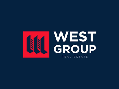 West Group Real Estate building building icon corporate logo real estate w