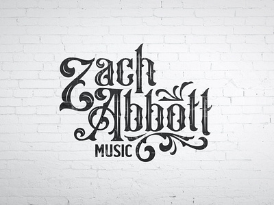 Zach Abbott Music design letting logo music type typeography wordmark