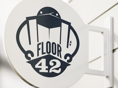 Floor42 Logo Concept branding business design elevator gaming identity illustration logo robot technology technology logo vector