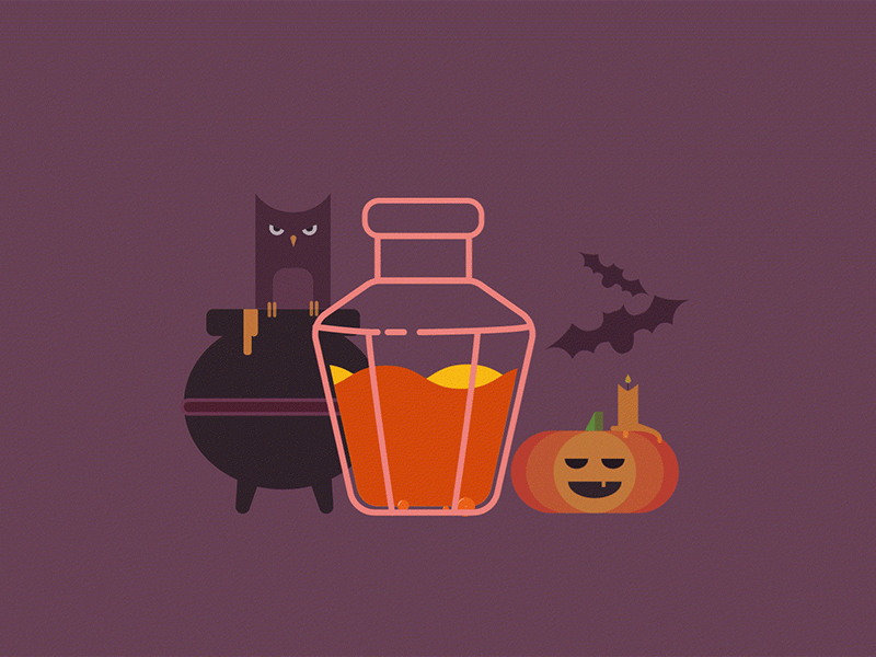 Halloween poison animation animation art bat digital halloween halloween design poison pumpkin vector