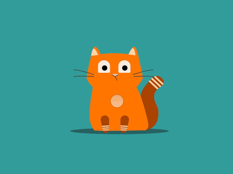 Ginger cat animation animation cat cat illustration digital fat flat design ginger illuatration vector