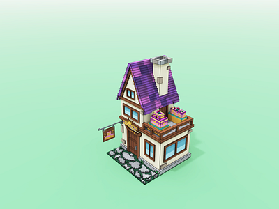 Bakery | Voxel art bakery digital house illustration voxel voxel art voxels