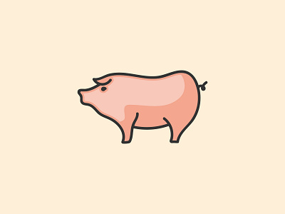 Piggy flat icon illustration illustration art pig piggy vector