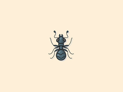 Ant ant flat icon illustraion vector