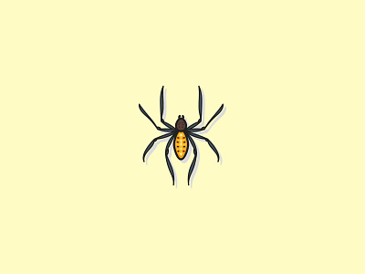 Spider flat icon illustraion spider vector