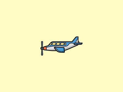 Propeller airplane colour daily design flat icon illustration illustrator logo propeller symbol ui vector
