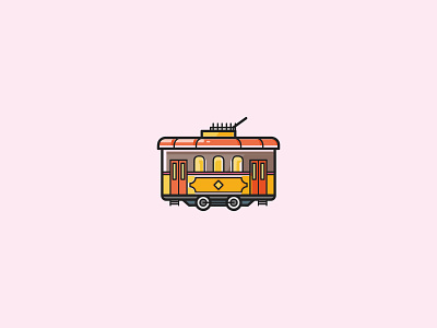 Train app colour daily design flat icon illustration illustrator logo london train transportation uk vector