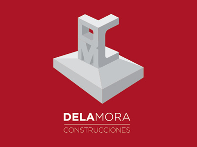 De la mora Construcciones brand logo vector