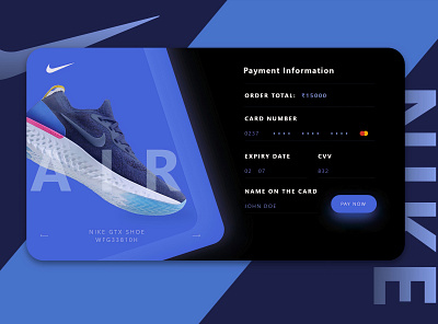 Daily UI #002 • Checkout - Nike checkout page 100 day challenge branding and identity credit card checkout dailyui dailyui 002 nike