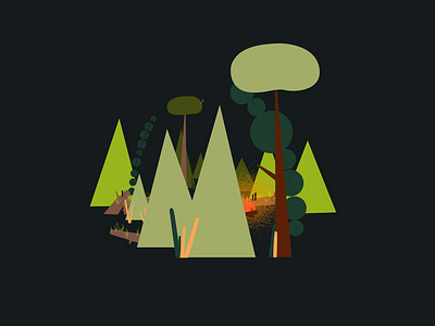 forest #3 animation charachter charachter design design explainer illustration short film sketch test vector
