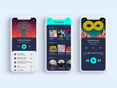 Music App Concept by Nicole Madeira 💚 on Dribbble